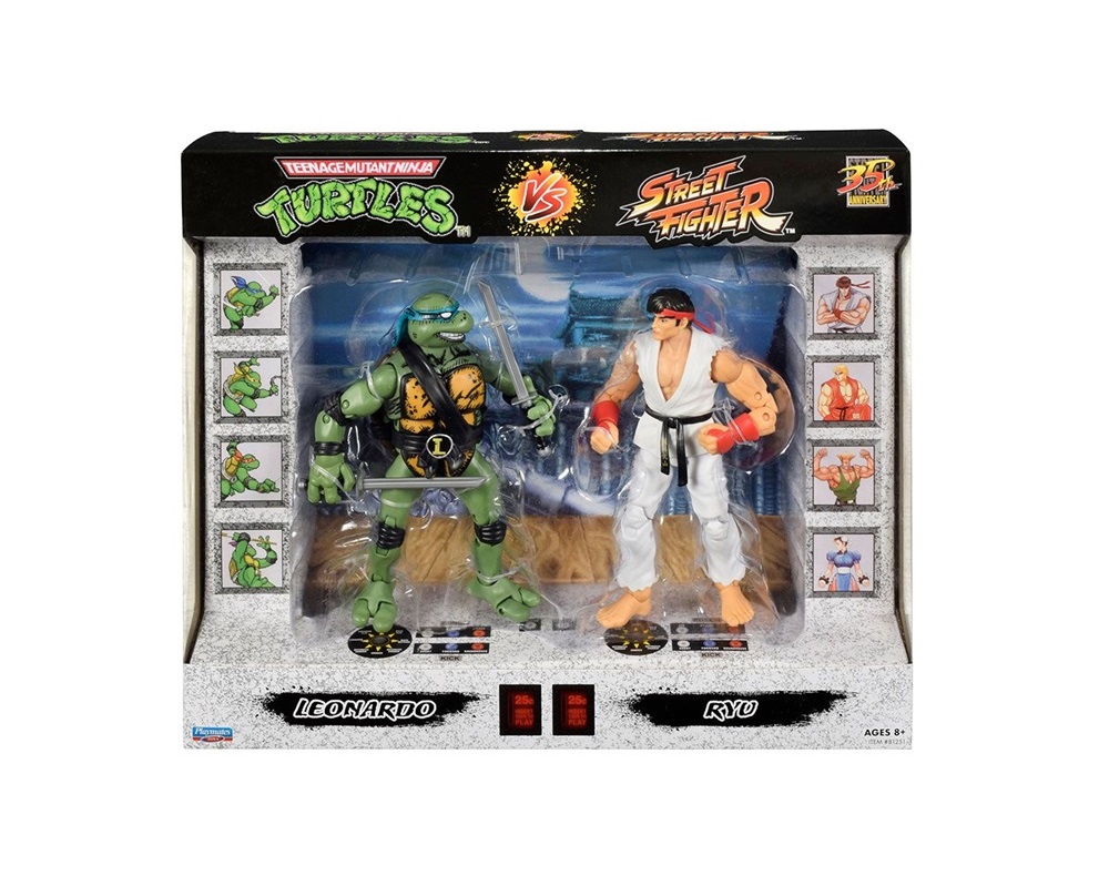 TMNT x Street Fighter Leonardo vs Ryu Action Figure 2-Pack