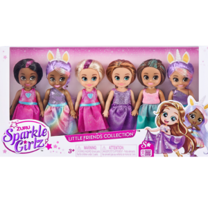 Sparkle Girlz Little Friends Collection – 6 Doll Gift Set