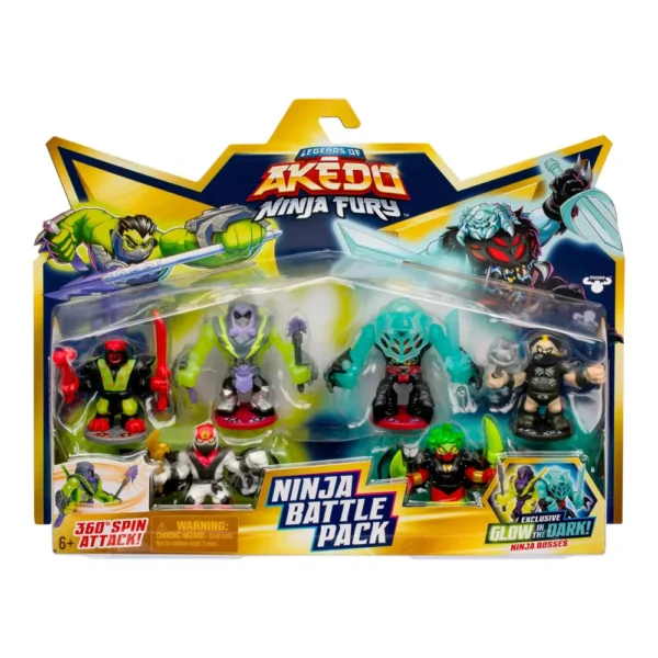 Legends of Akedo Ninja Fury Battle Pack - 6 Warriors + Controllers