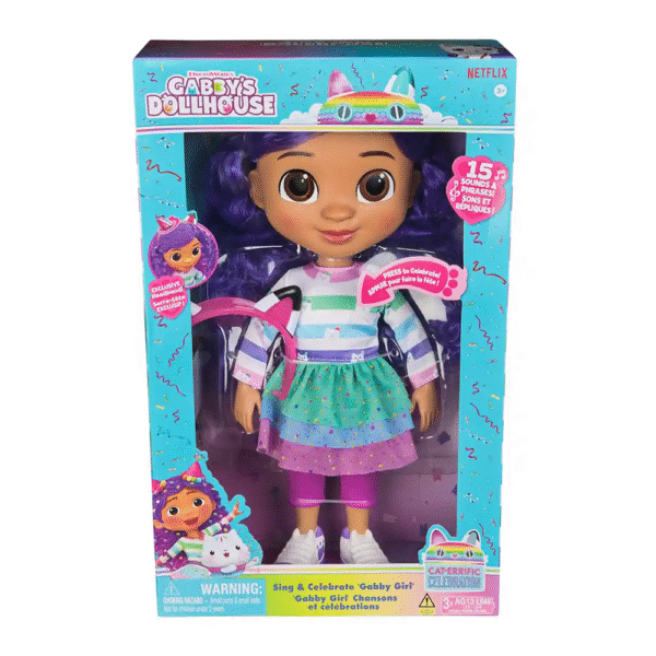 Gabby’s Dollhouse: Sing and Celebrate Gabby Girl Doll