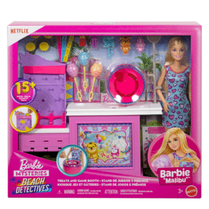Barbie Mysteries Beach Detectives Treats and Game Booth Playset