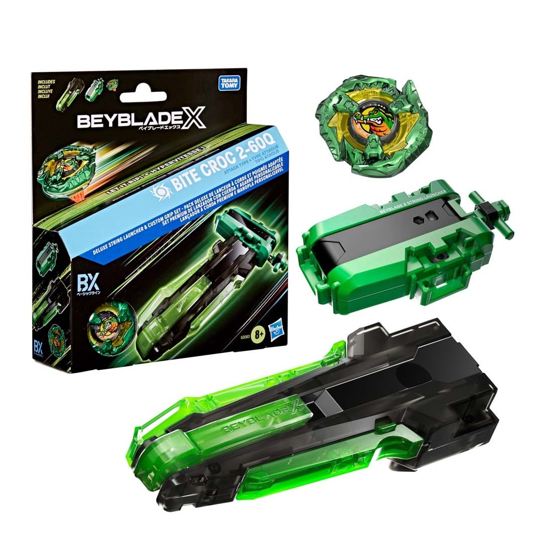 Beyblade X Bite Croc 2-60Q Deluxe Launcher Set » Bite Croc Beyblade X Bite Croc 2-60Q Deluxe Launcher Set
