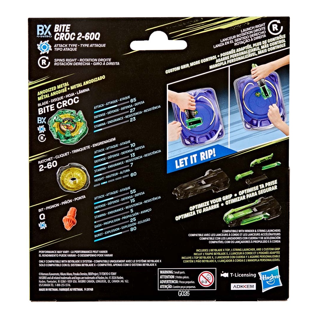 Beyblade X Bite Croc 2-60Q Deluxe Launcher Set » Bite Croc Beyblade X Bite Croc 2-60Q Deluxe Launcher Set - Image 2