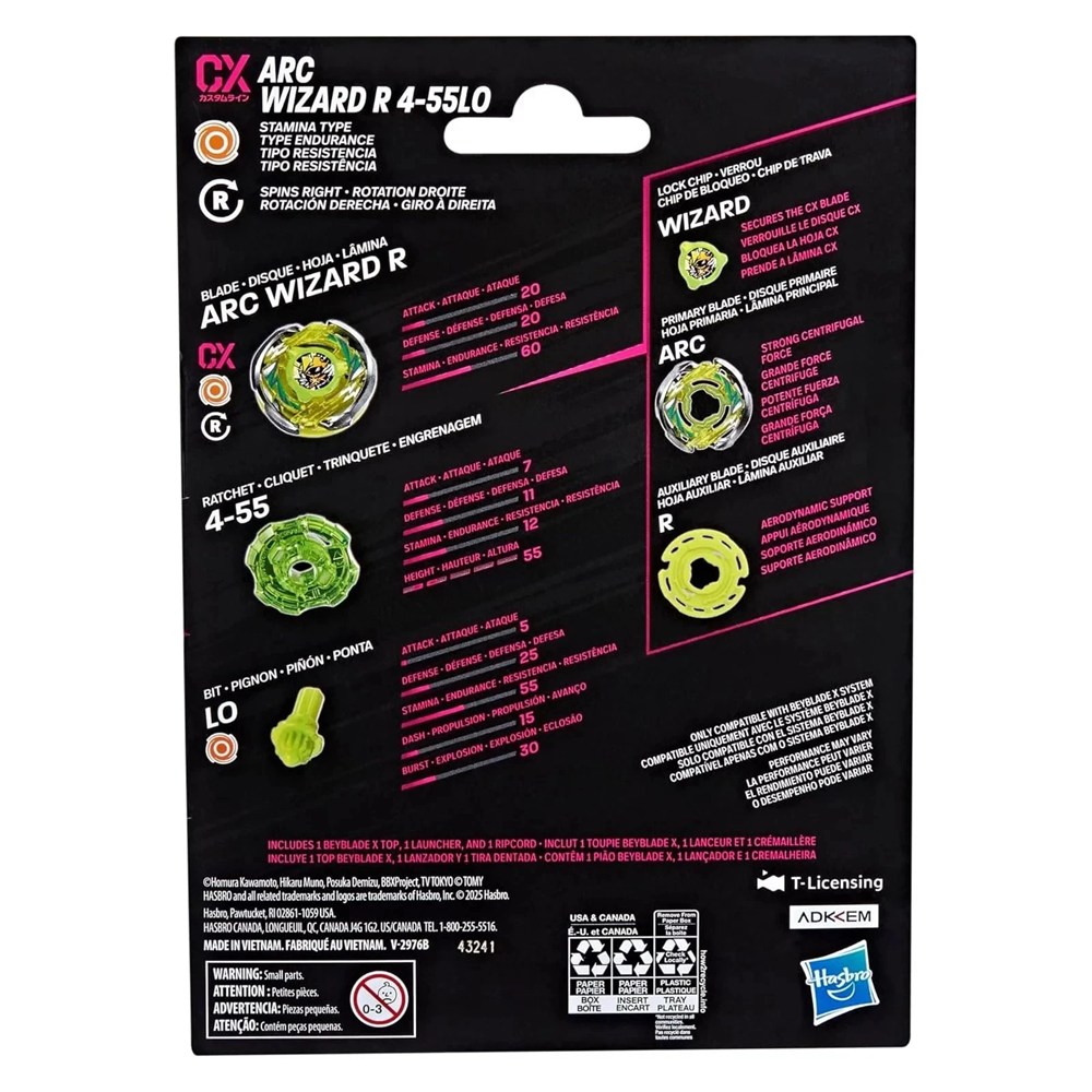 Beyblade X Arc Wizard R 4-55LO CX Starter Pack » Arc Wizard Beyblade X Arc Wizard R 4-55LO CX Starter Pack - Image 4