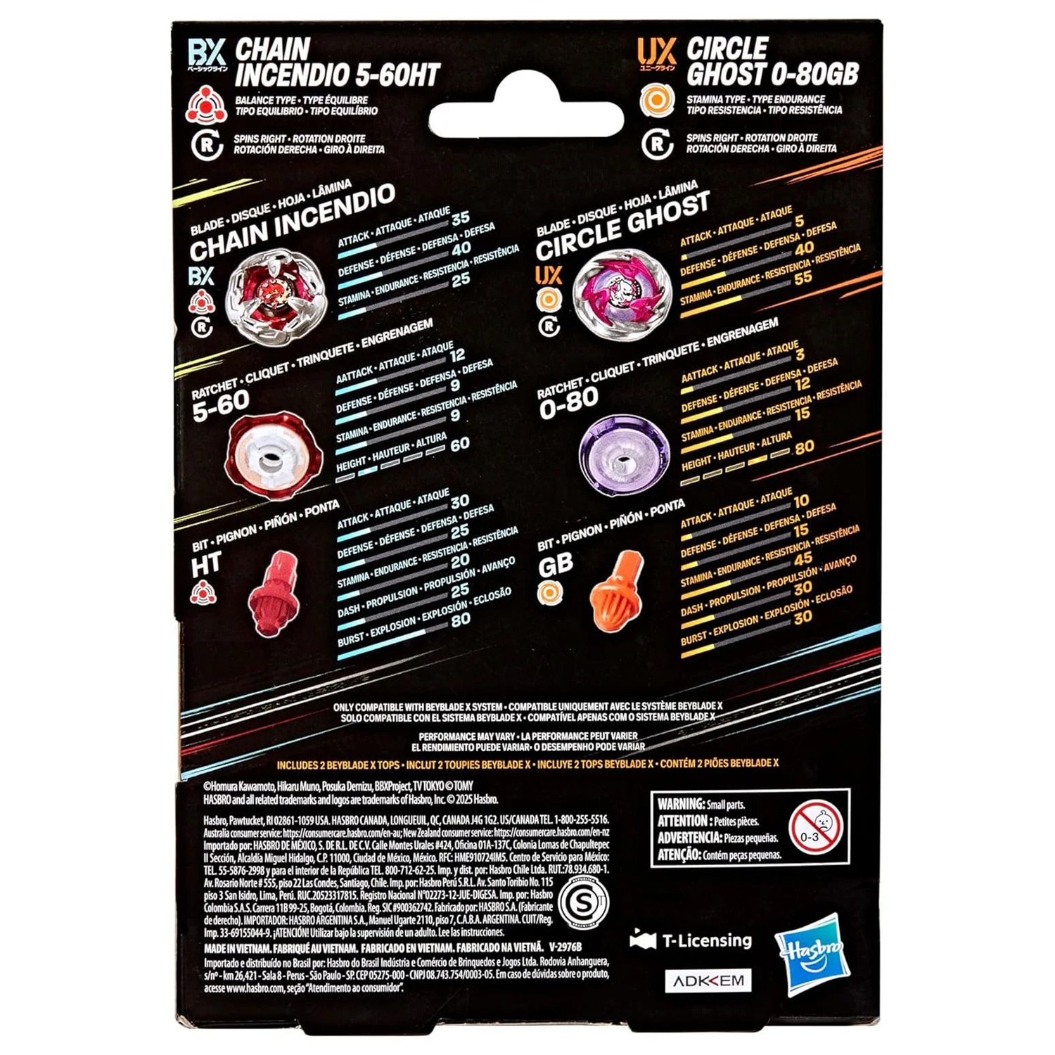 Beyblade X Chain Incendio 5-60HT & Circle Ghost 0-80GB Dual Pack » Chain Incendio Beyblade X Chain Incendio 5-60HT & Circle Ghost 0-80GB Dual Pack - Image 7