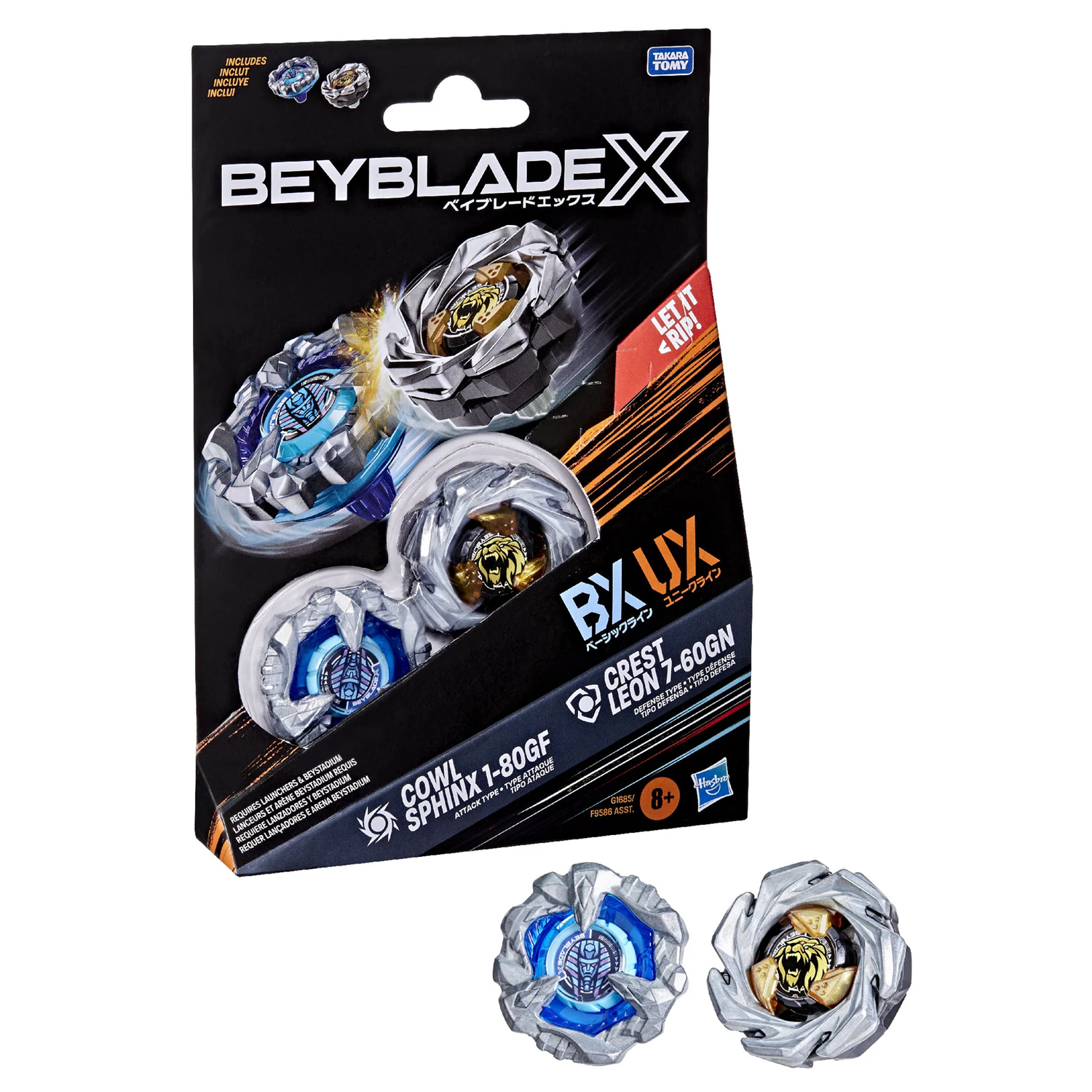 Beyblade X Cowl Sphinx 1-80GF & Crest Leon 7-60GN Dual Pack » Cowl Sphinx Beyblade X Cowl Sphinx 1-80GF & Crest Leon 7-60GN Dual Pack - Image 2