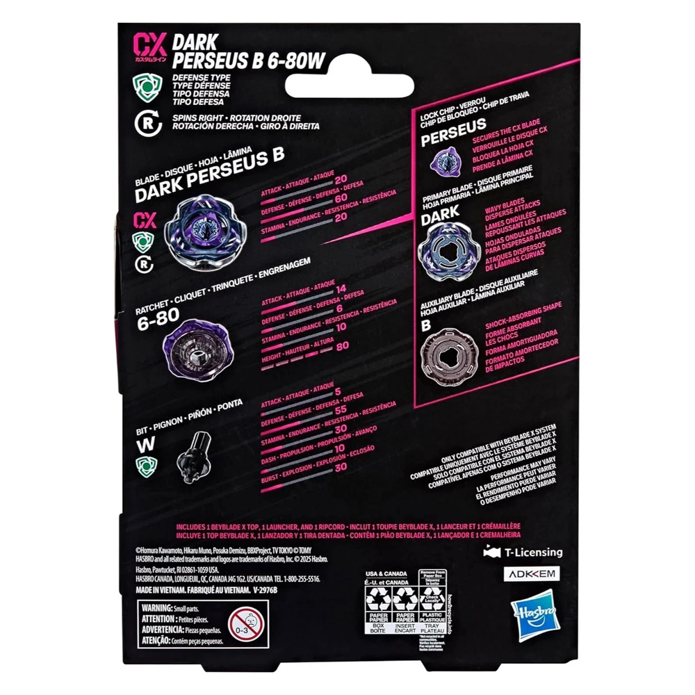 Beyblade X Dark Perseus B 6-80W CX Starter Pack » Dark Perseus Beyblade X Dark Perseus B 6-80W CX Starter Pack - Image 4