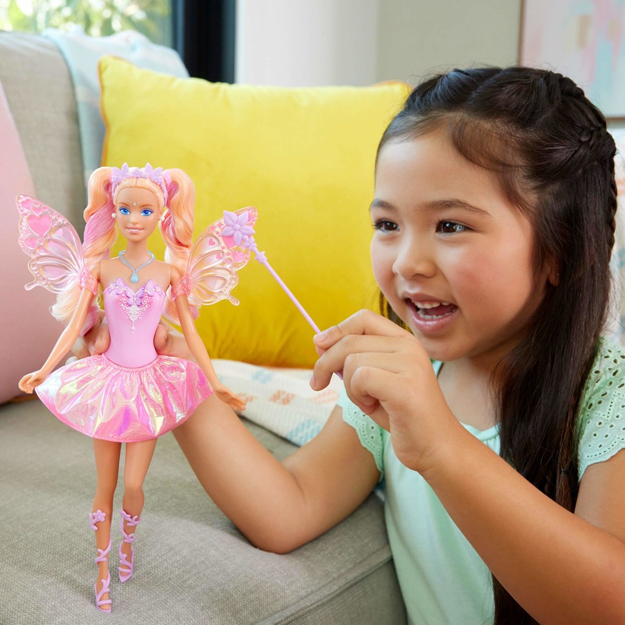 Barbie Fantasy Fairy Doll with Colour-Change Wings » Fantasy Barbie Fantasy Fairy Doll with Colour-Change Wings - Image 7