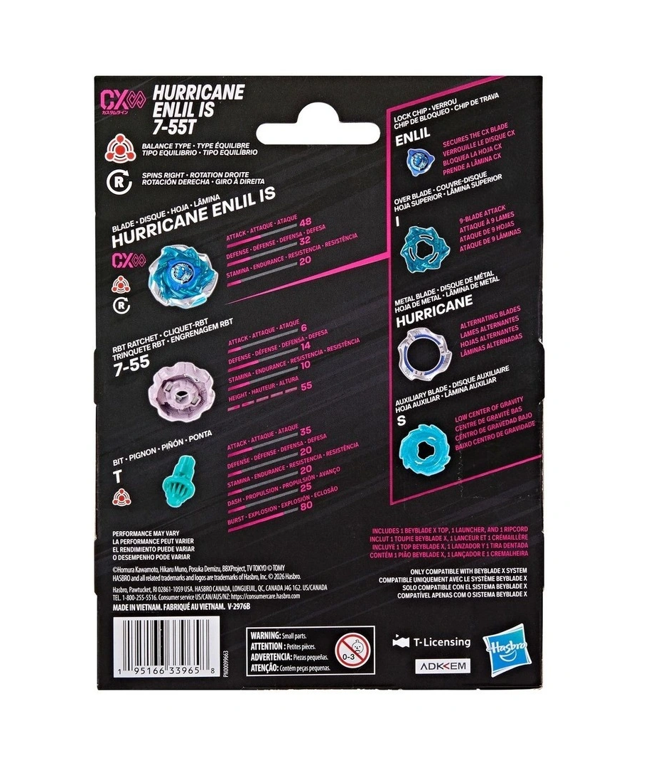 Beyblade X Hurricane Enlil IS 7-55T CX Infinity Starter Pack » Hurricane Enlil Beyblade X Hurricane Enlil IS 7-55T CX Infinity Starter Pack - Image 3